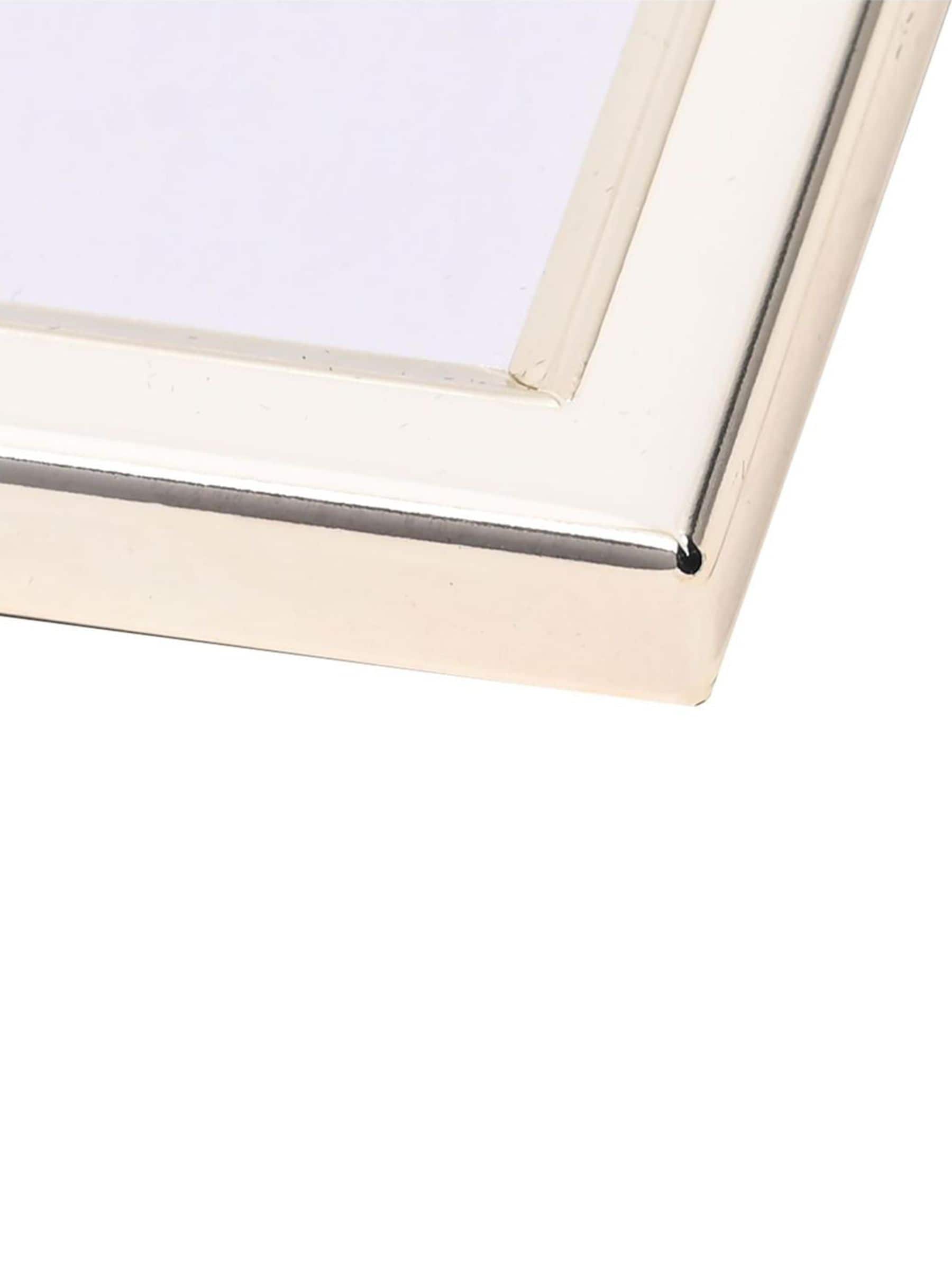 Widdop white silver plated photo frame for 5x7 photos, imported from the UK