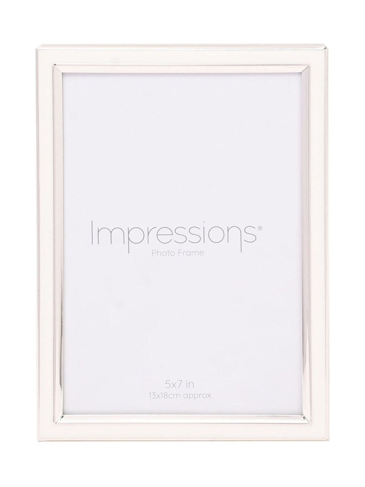 Widdop white silver plated photo frame for 5x7 photos, imported from the UK