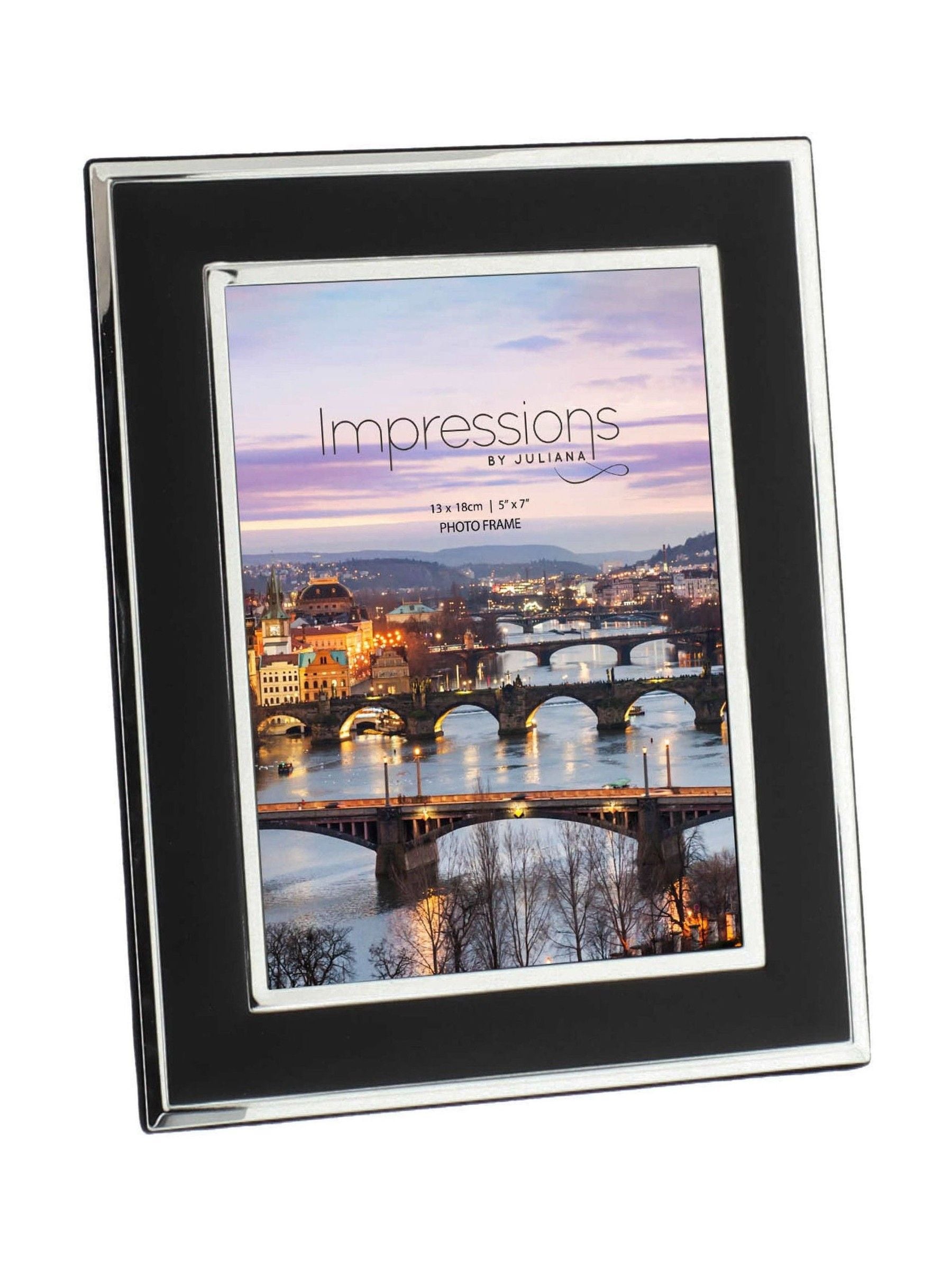 Impressions by Juliana black plain photo frame 5x7 inch, imported from the UK