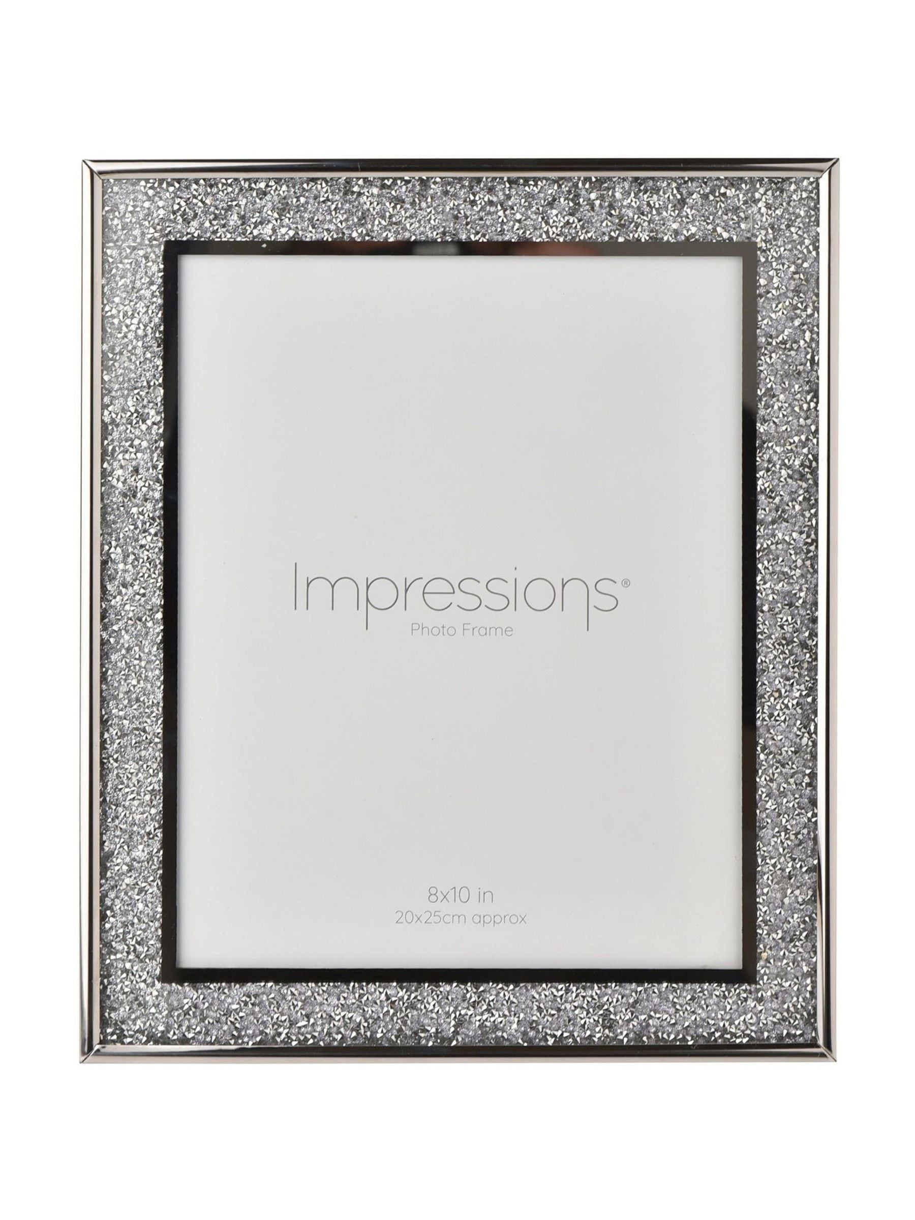 Widdop silver glitter photo frame 8x10 inches, UK version