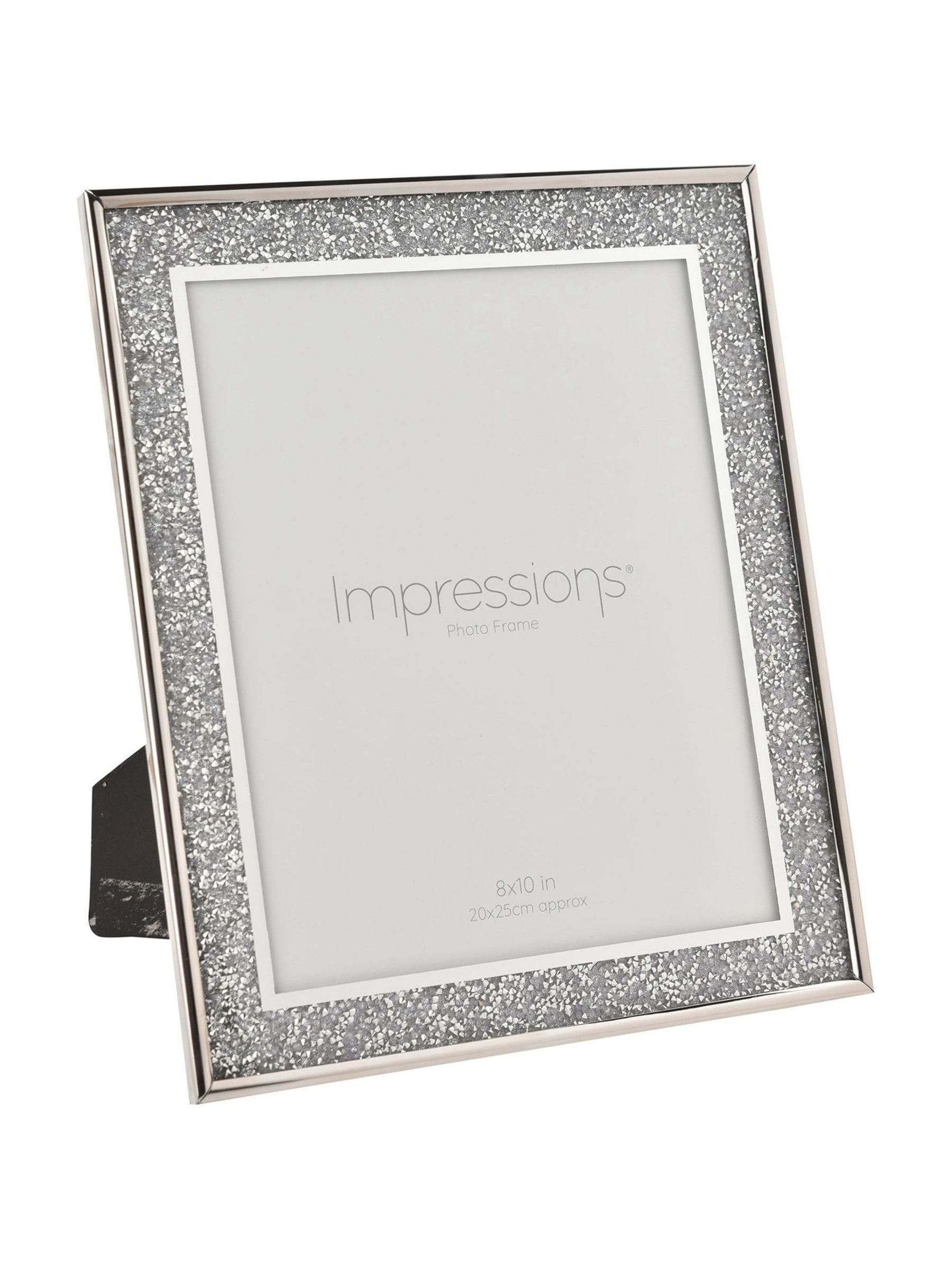 Widdop silver glitter photo frame 8x10 inches, UK version