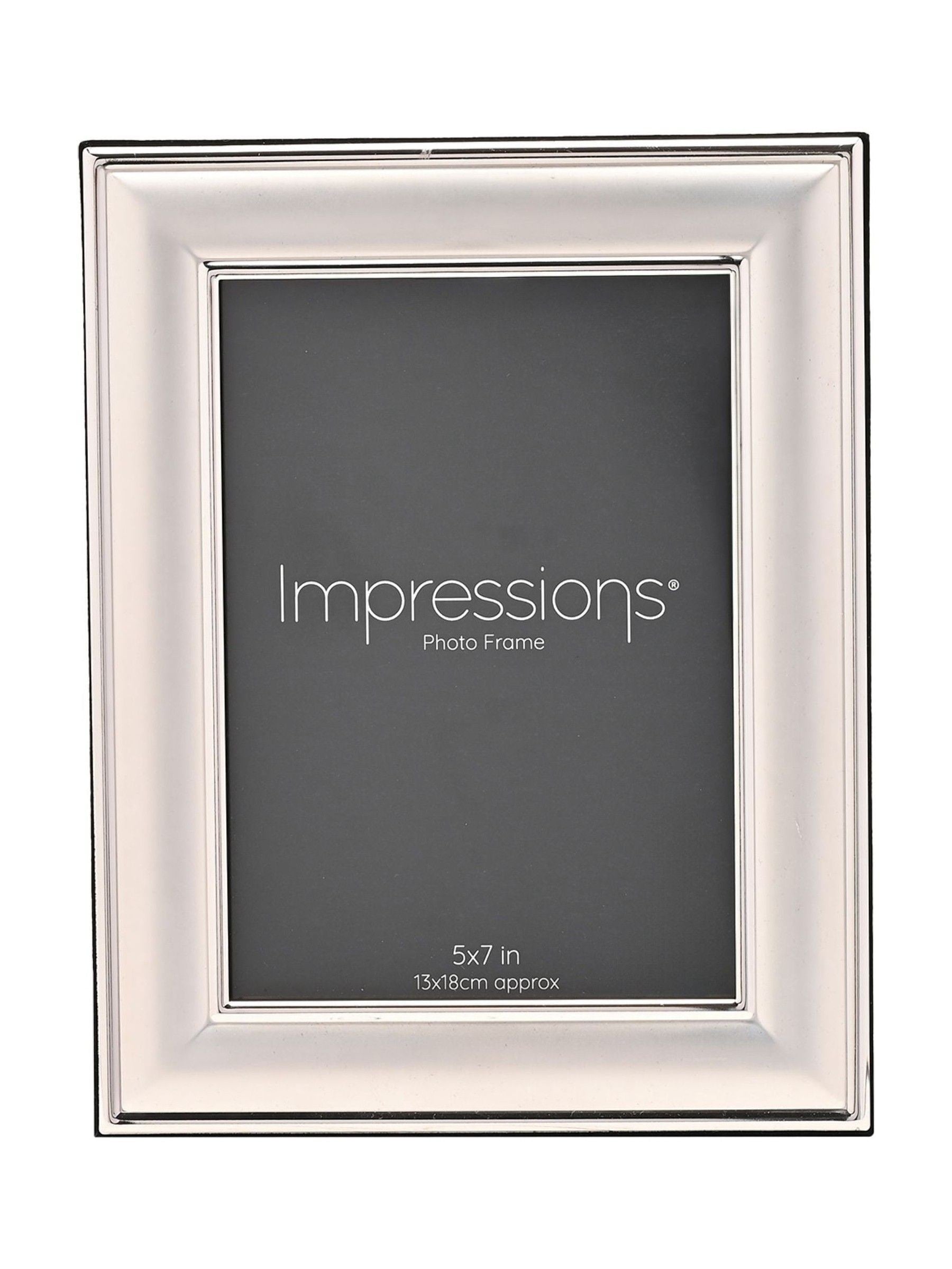 Widdop silver-toned border edge photo frame 5x7 (British brand)