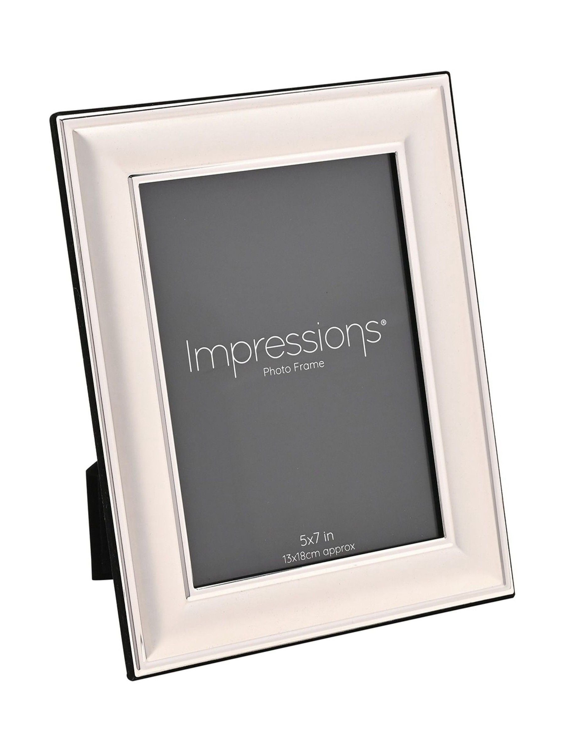 Widdop silver-toned border edge photo frame 5x7 (British brand)