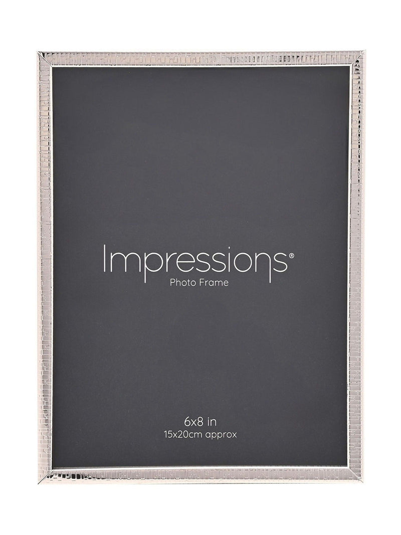 Widdop crackled silver photo frame 6x8, imported from the UK
