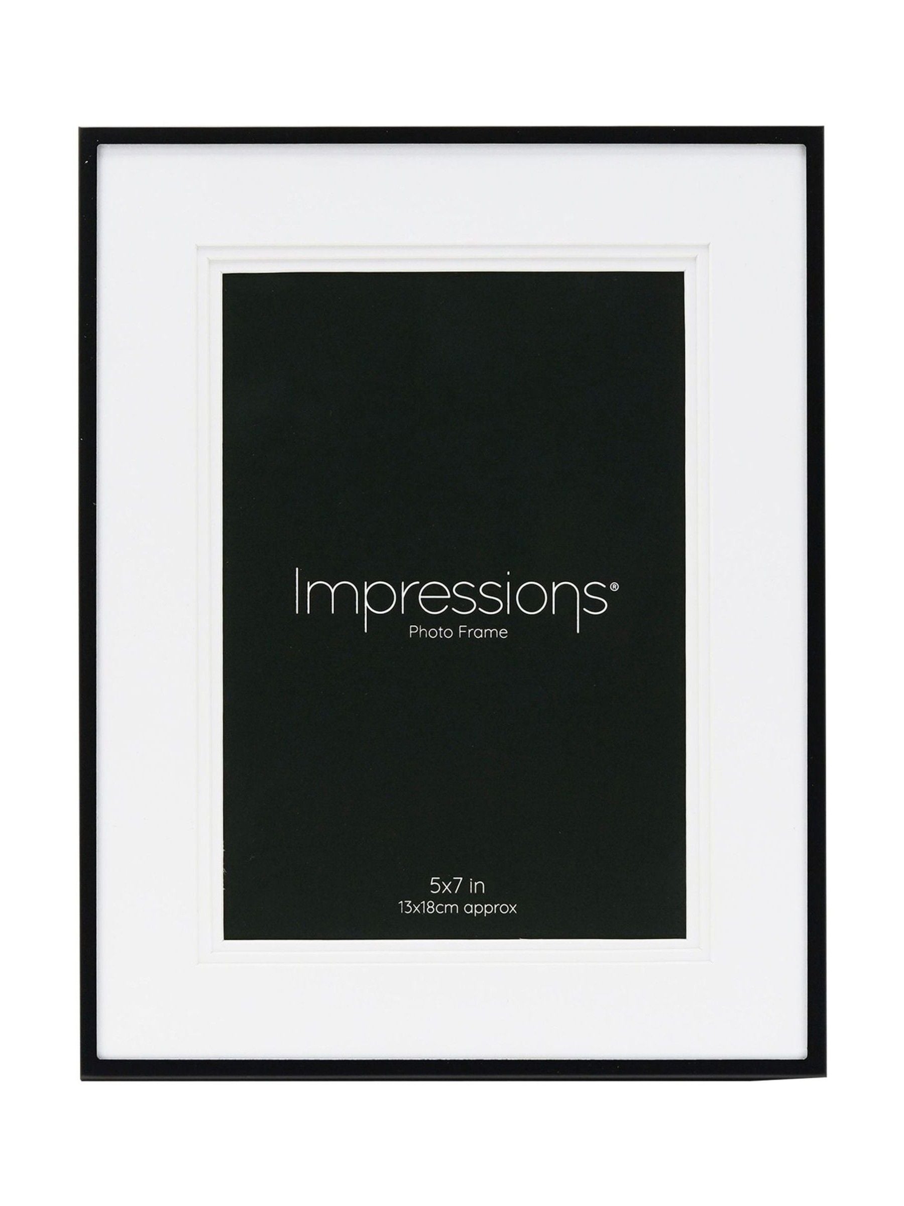 Widdop black aluminium 5x7 photo frame - British product
