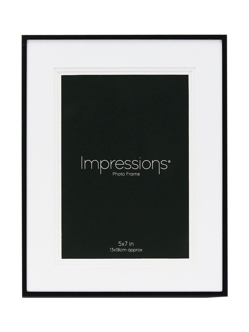 Widdop black aluminium 5x7 photo frame - British product