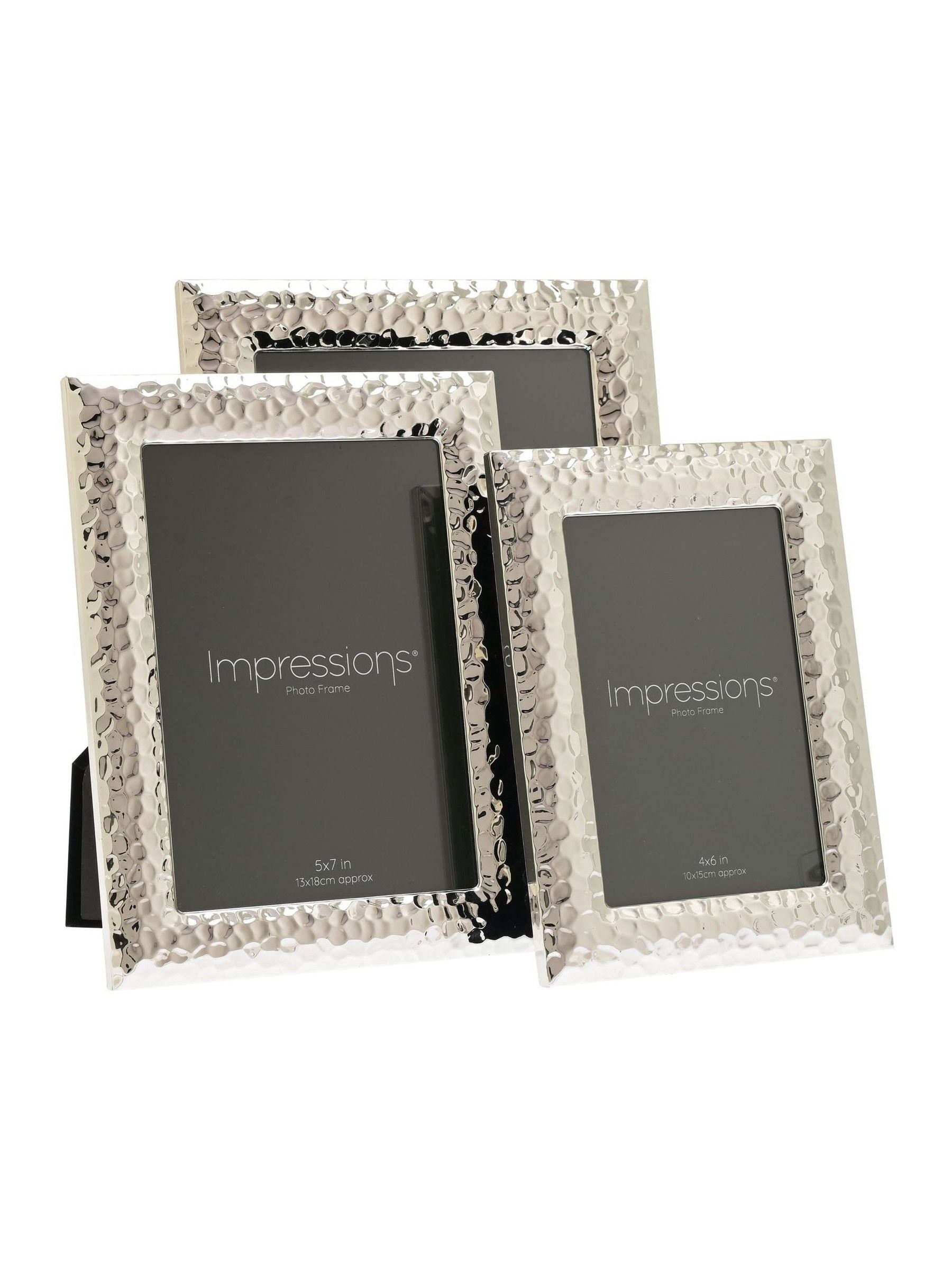 Widdop silver textured photo frame 5x7 - British product
