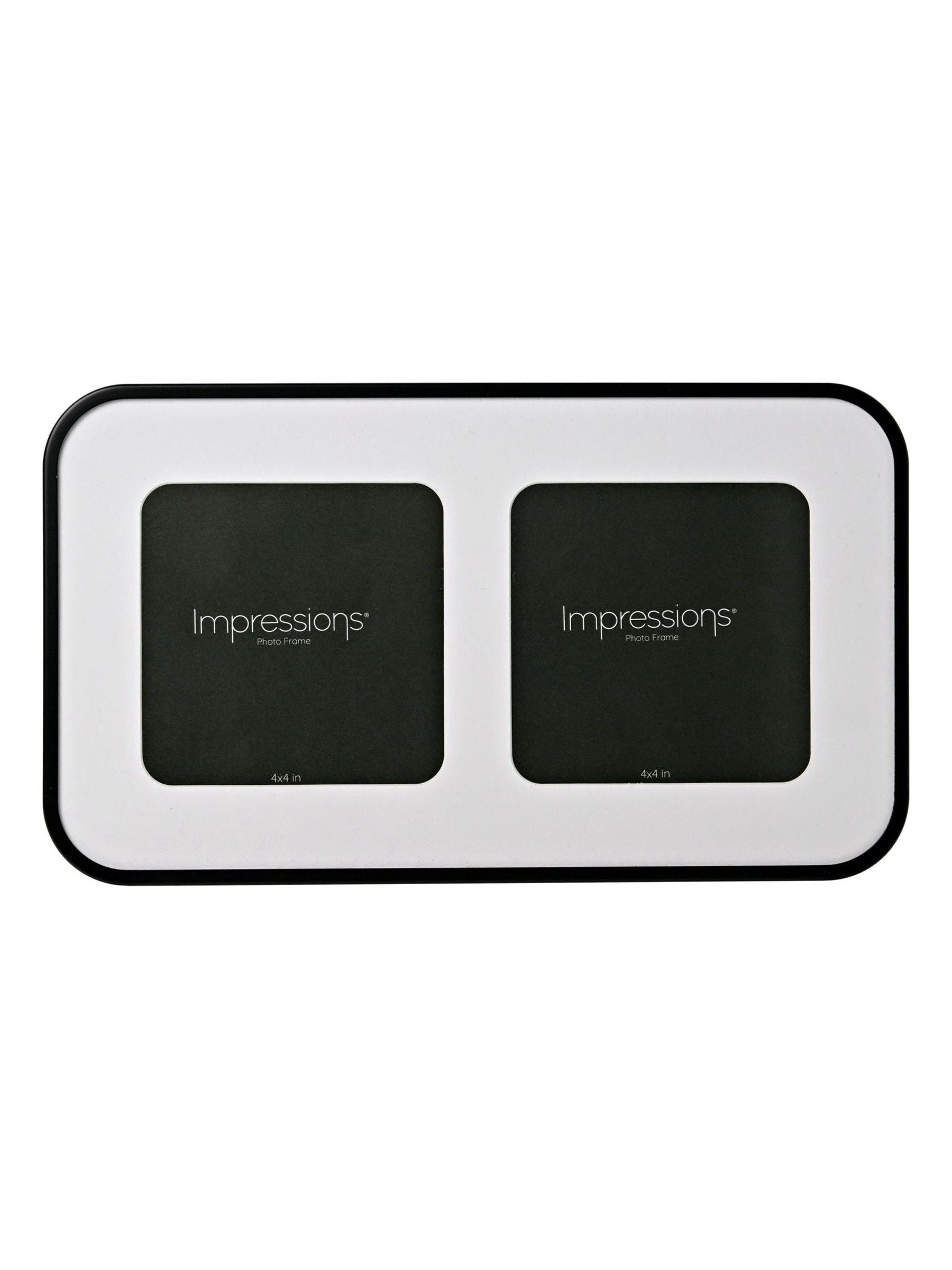 Widdop black double aperture photo frame 15x25cm - British product