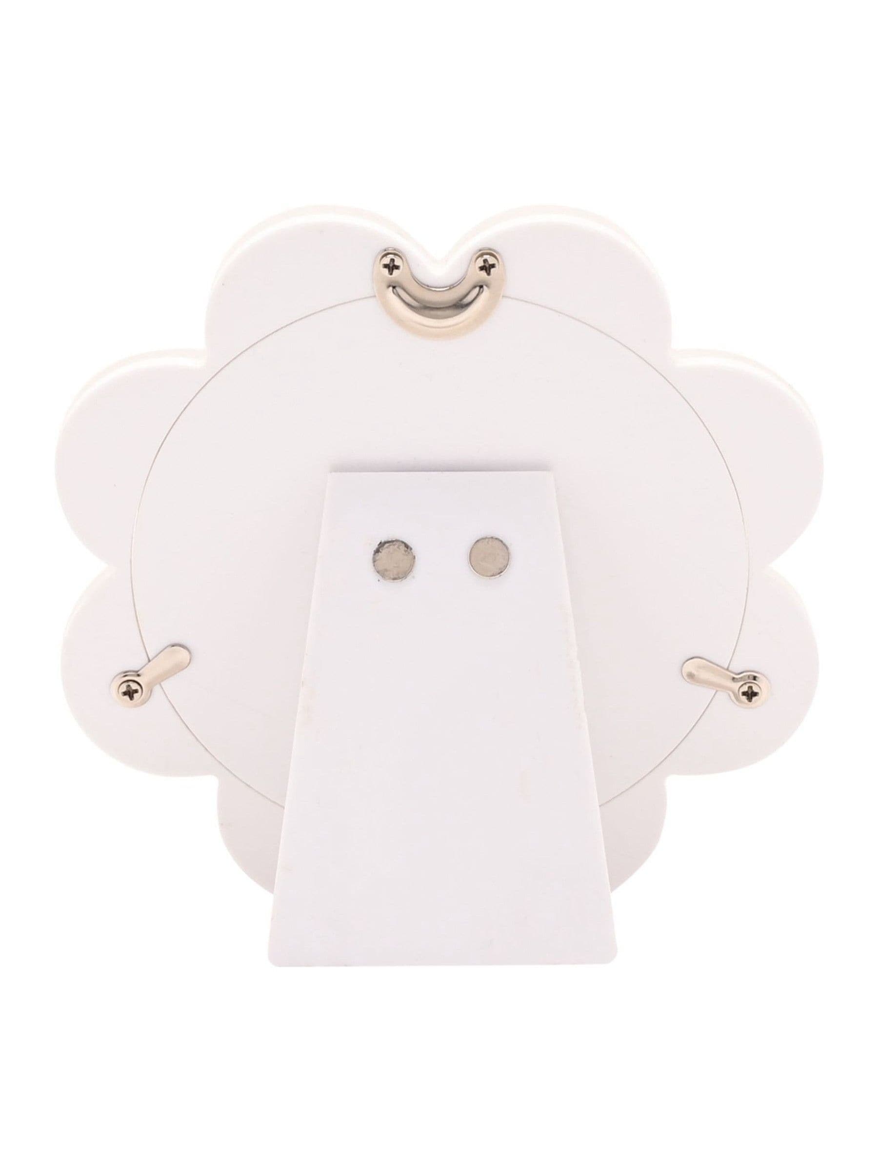 Widdop white flower shaped acrylic photo frame - British product