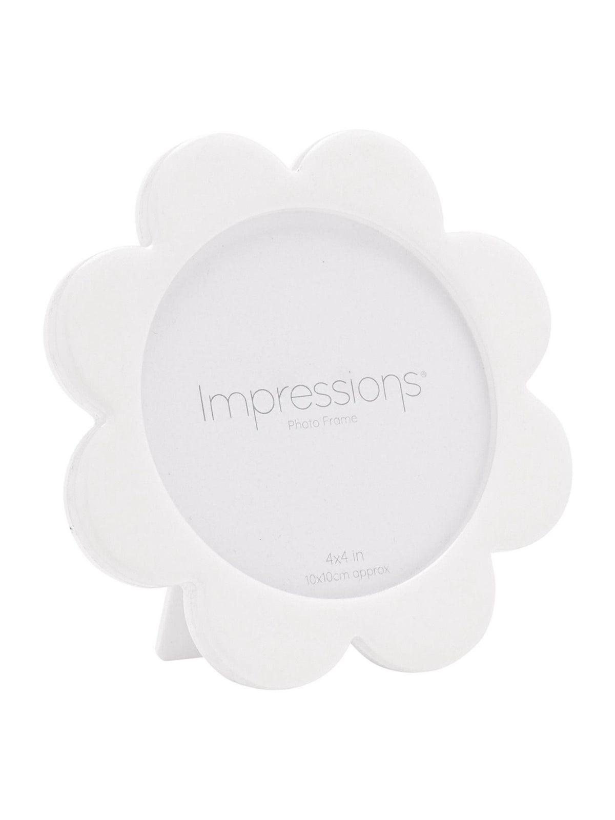 Widdop white flower shaped acrylic photo frame - British product