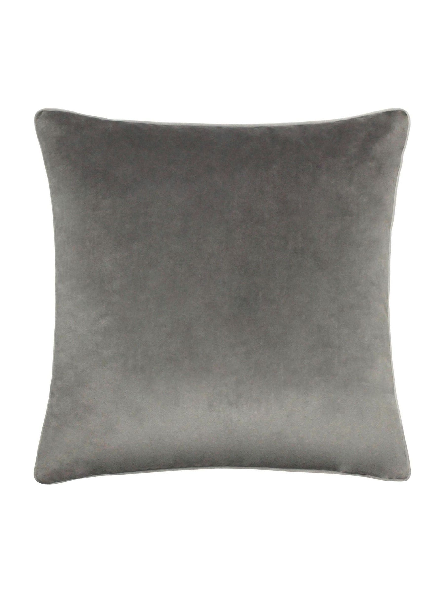 Furn charcoal dove velvet cushion 55x55cm, imported from the UK