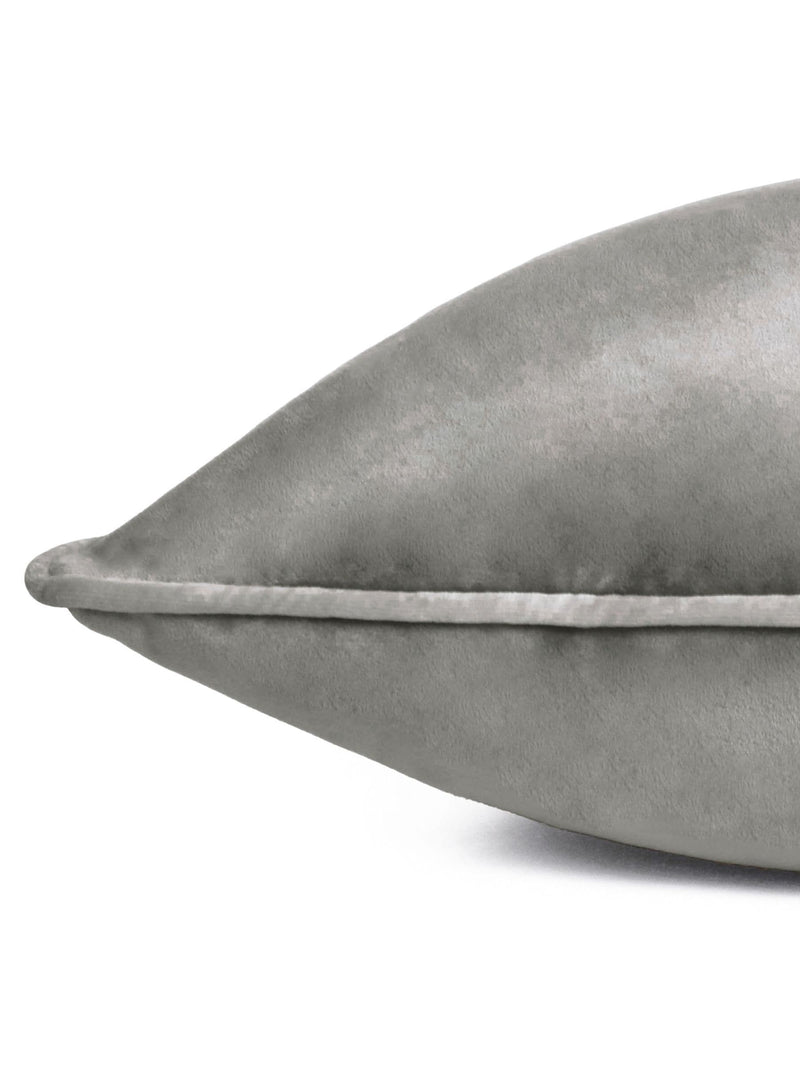Furn charcoal dove velvet cushion 55x55cm, imported from the UK