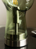 Rockett St George green glass head table lamp 33cm (British brand)