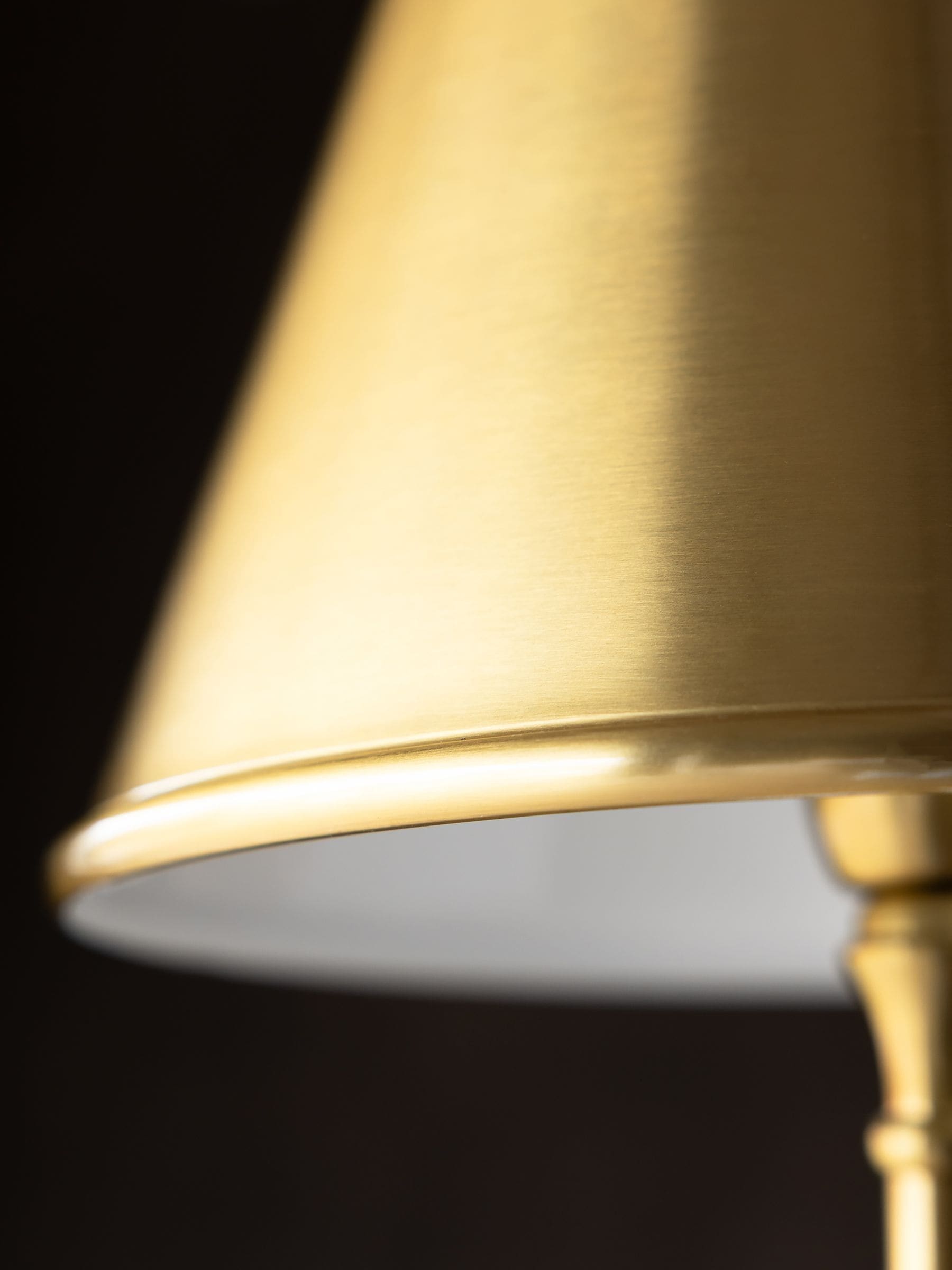 Rockett St George brass slim floor lamp 155cm tall, imported from the UK