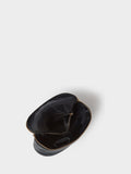 Osprey London black Crumple leather sling bag, imported from the UK