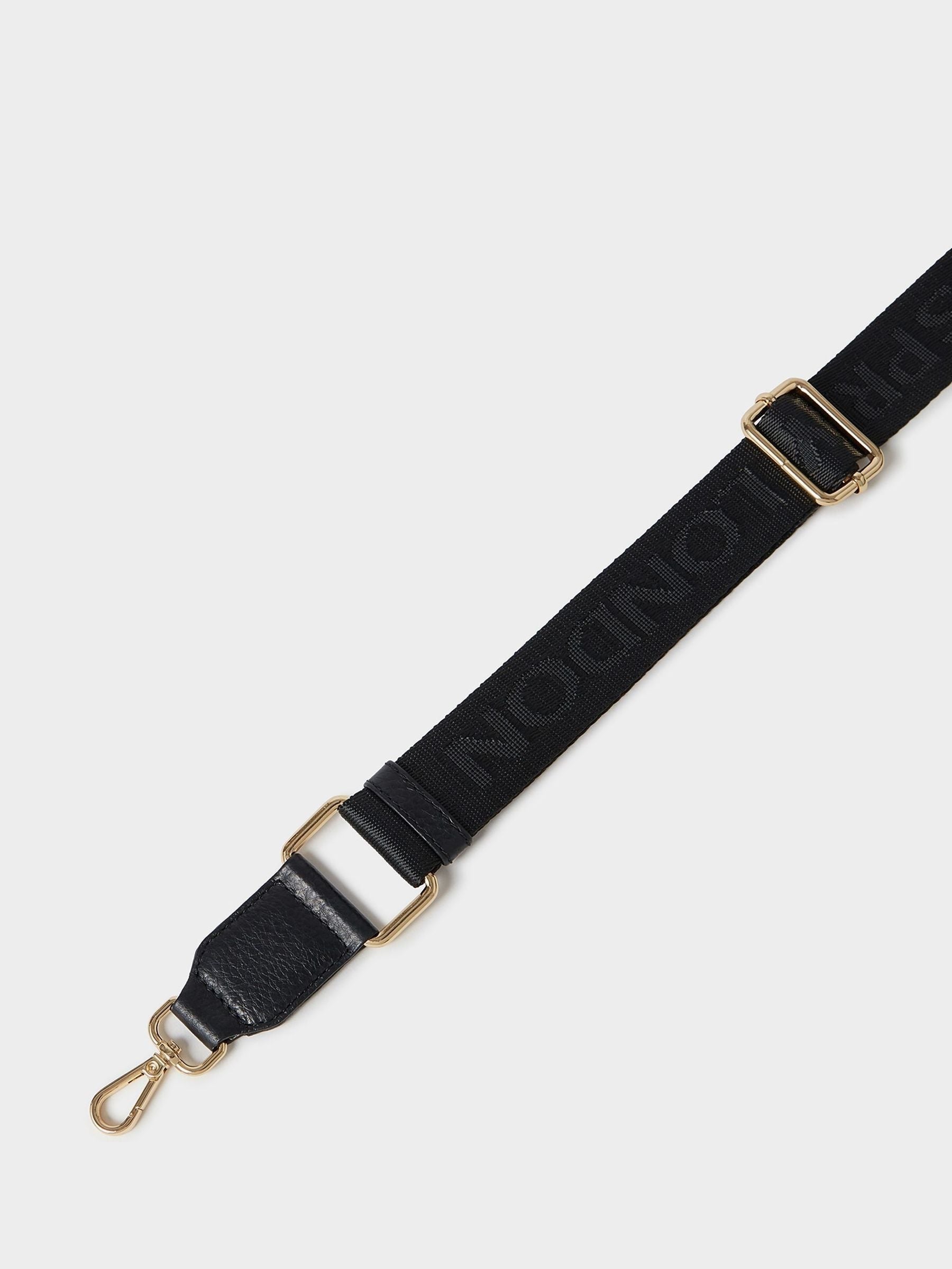 Osprey London black Crumple leather sling bag, imported from the UK