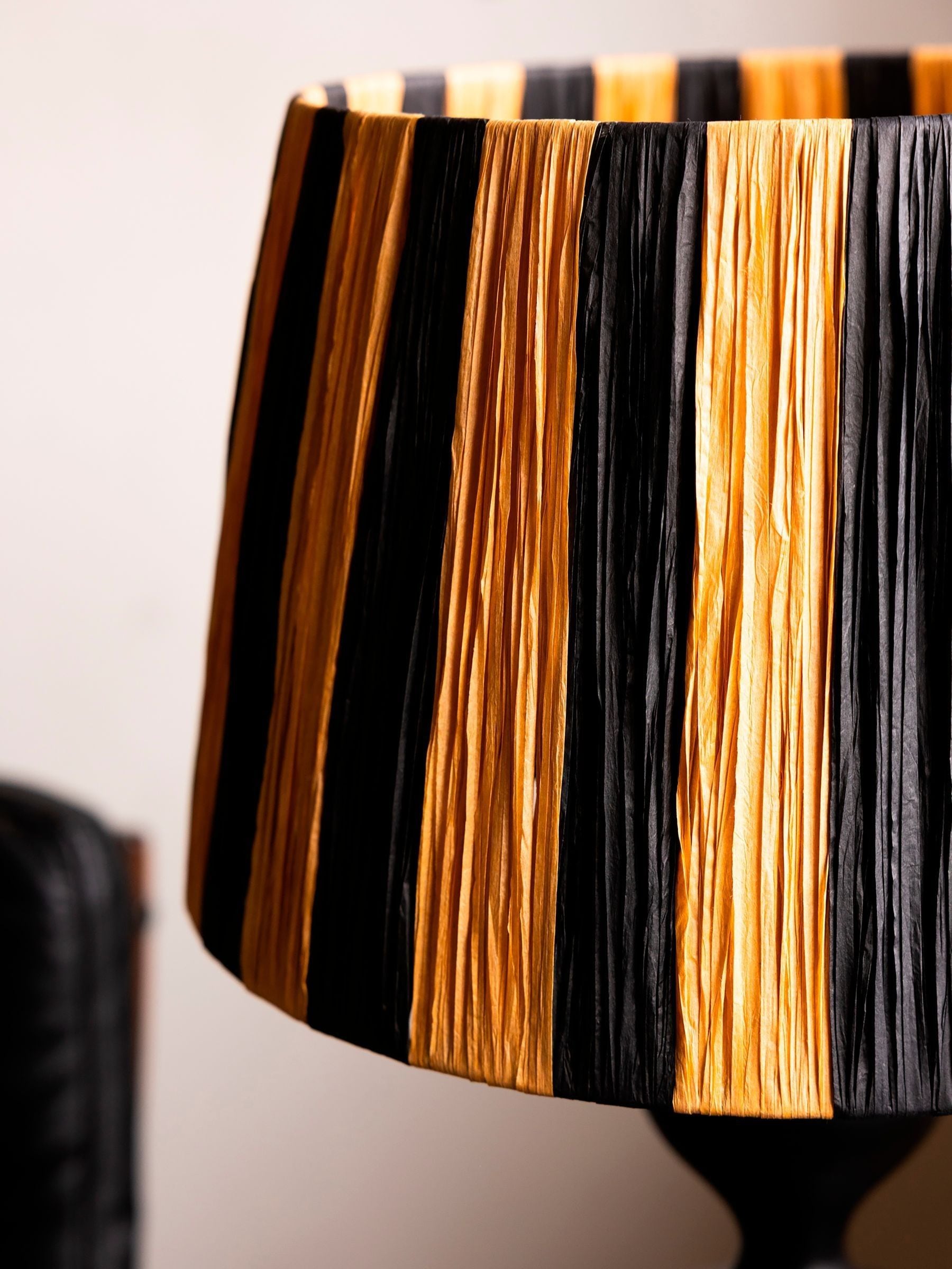 Rockett St George striped shade resin table lamp, UK version
