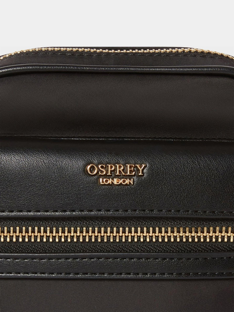 Osprey London black nylon travel bag, imported from the UK
