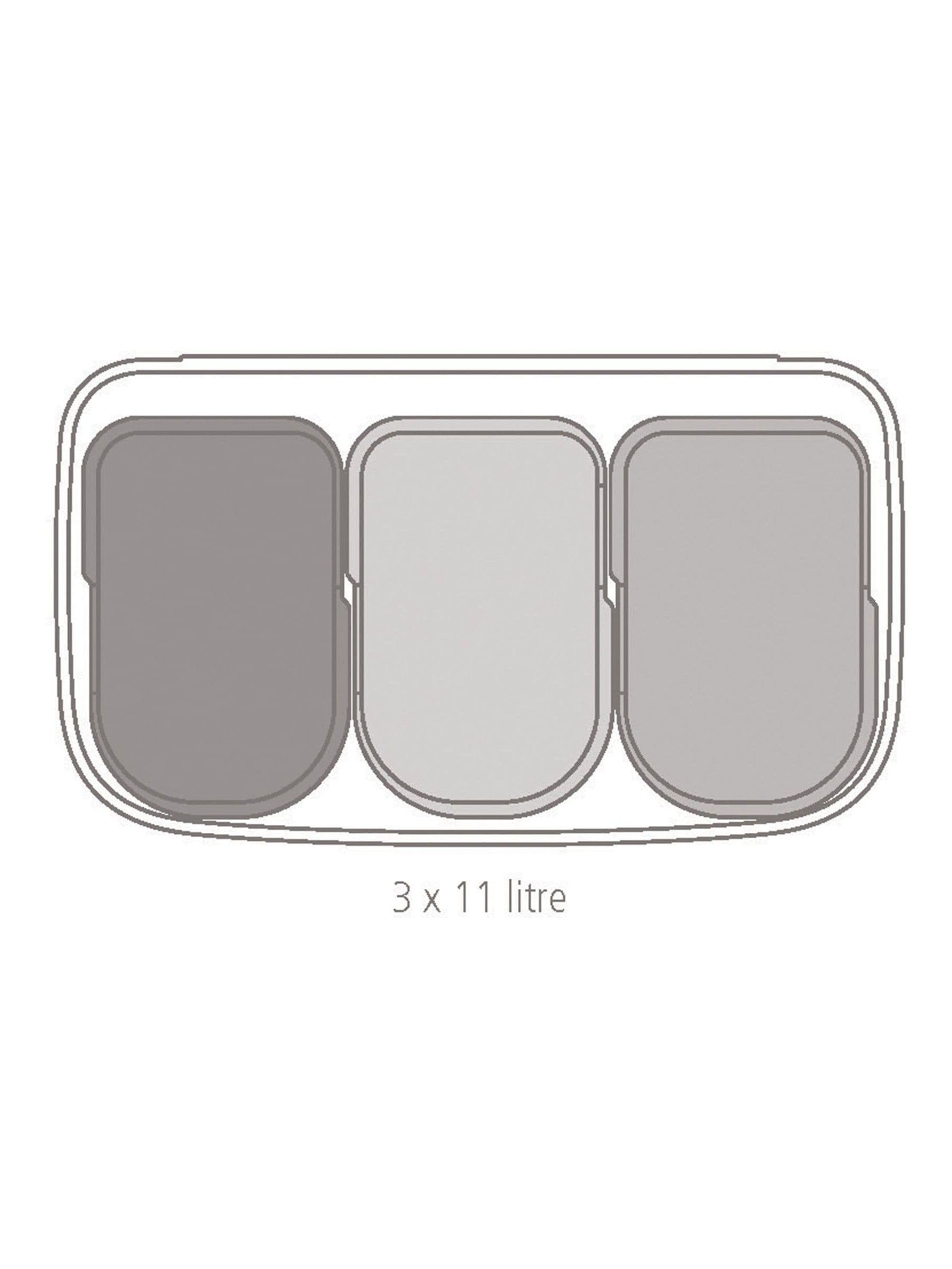 Brabantia soft grey Bo Touch Bin 3x11L - British product