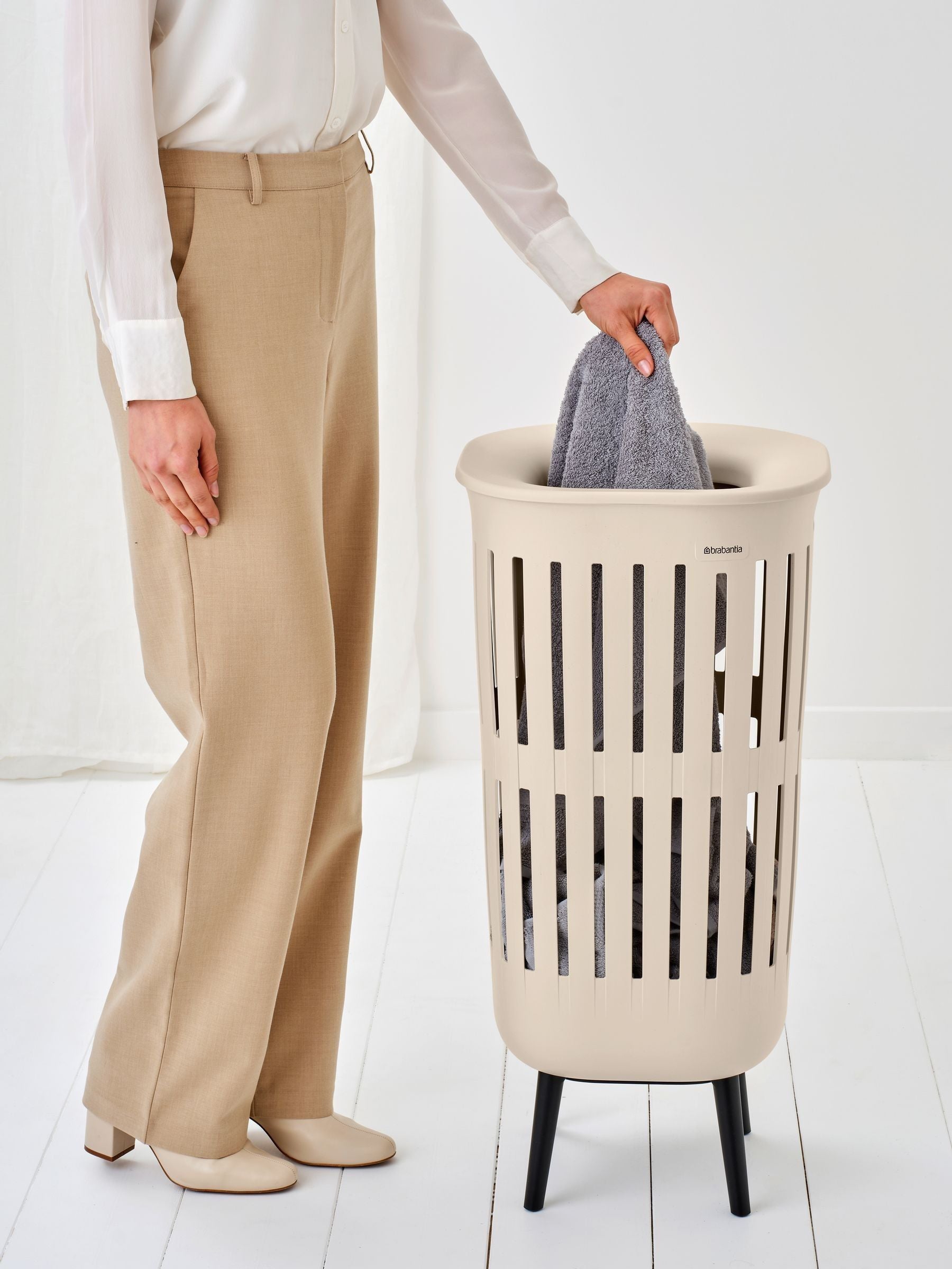 Brabantia Collect-It laundry basket black 55L (British brand)