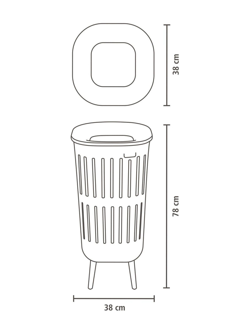 Brabantia Collect-It laundry basket black 55L (British brand)