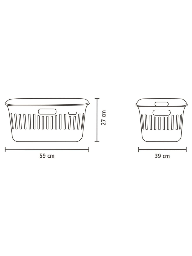 Brabantia soft beige laundry basket 40L - British product
