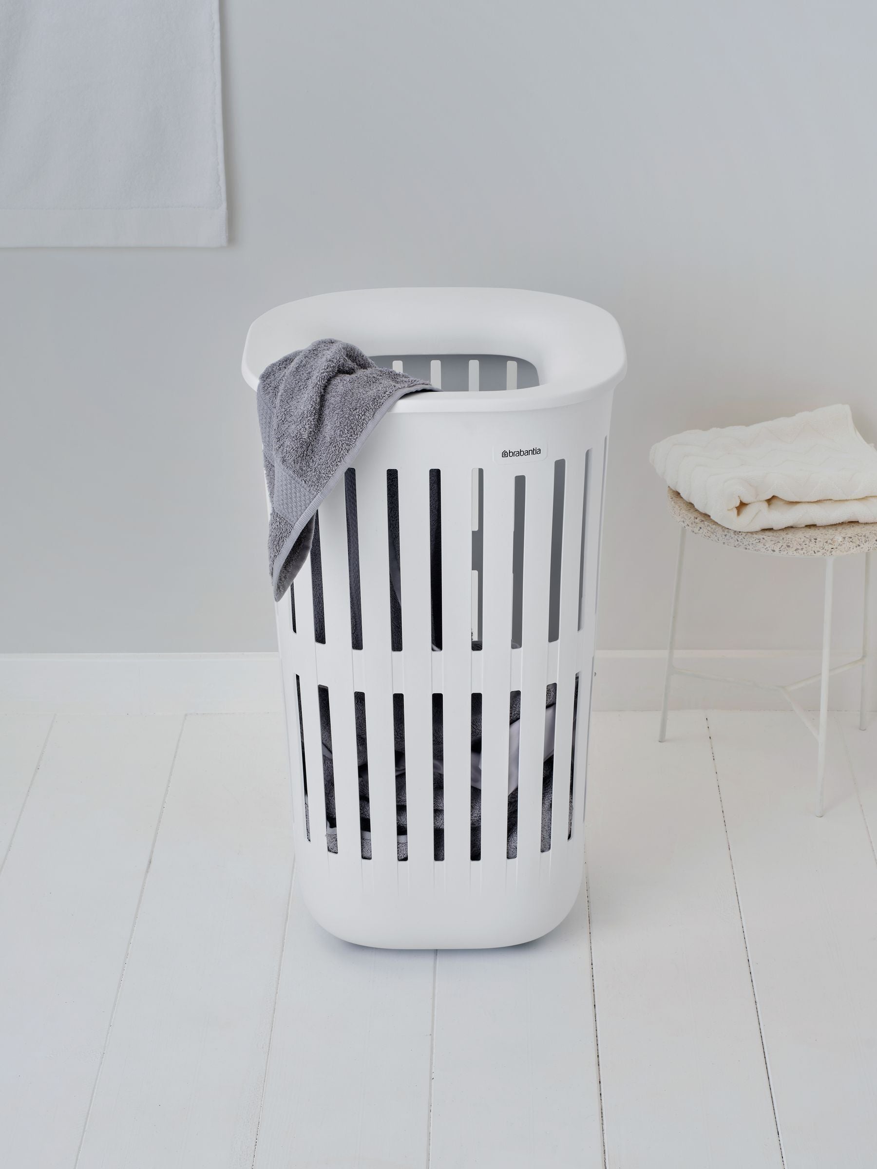 Brabantia white laundry basket 55L - British product