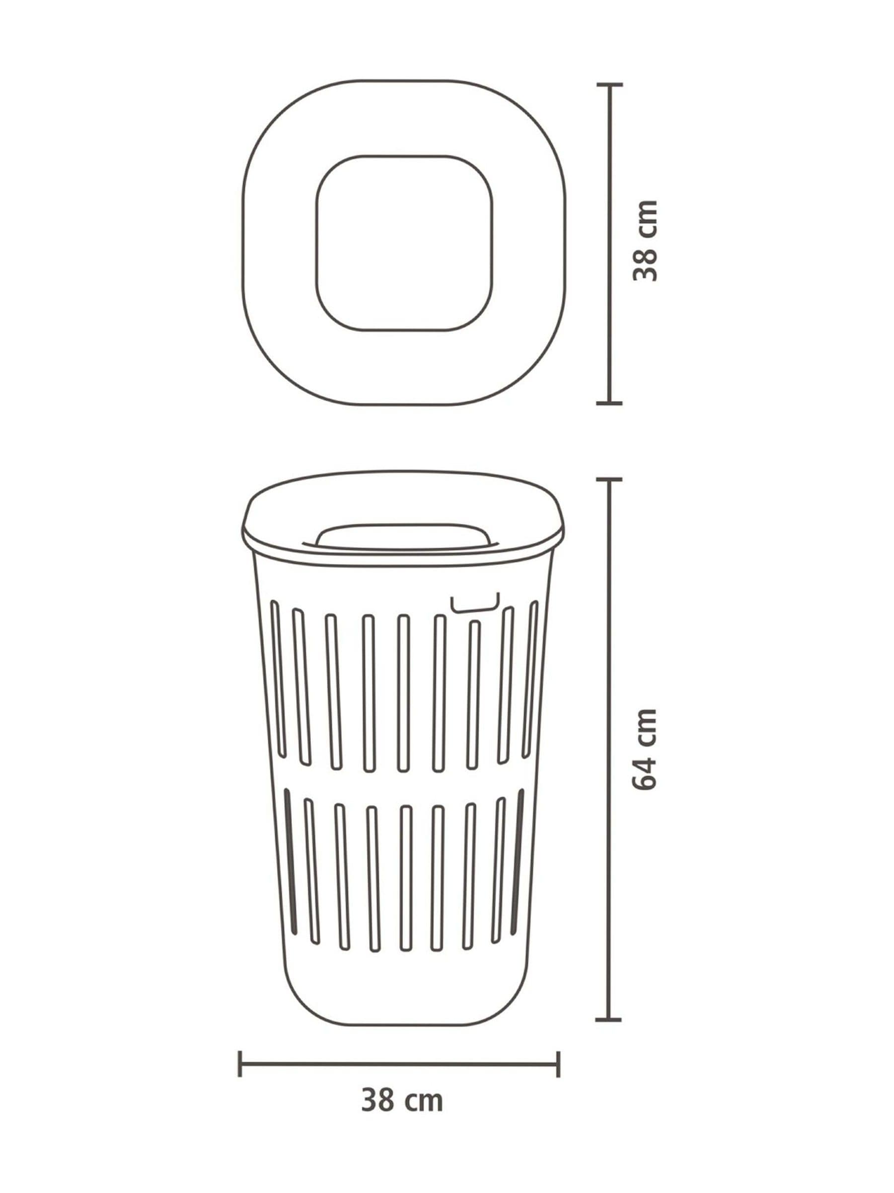 Brabantia white laundry basket 55L - British product