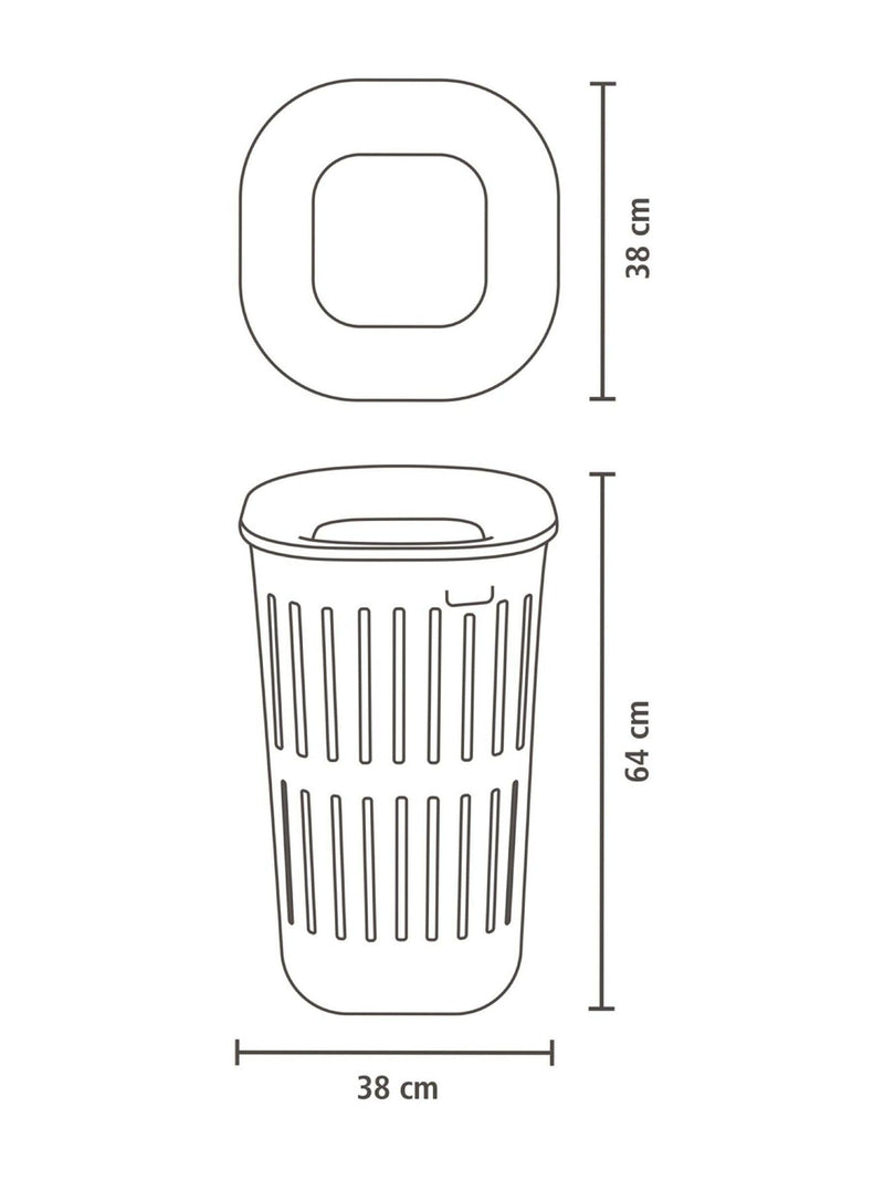 Brabantia white laundry basket 55L - British product