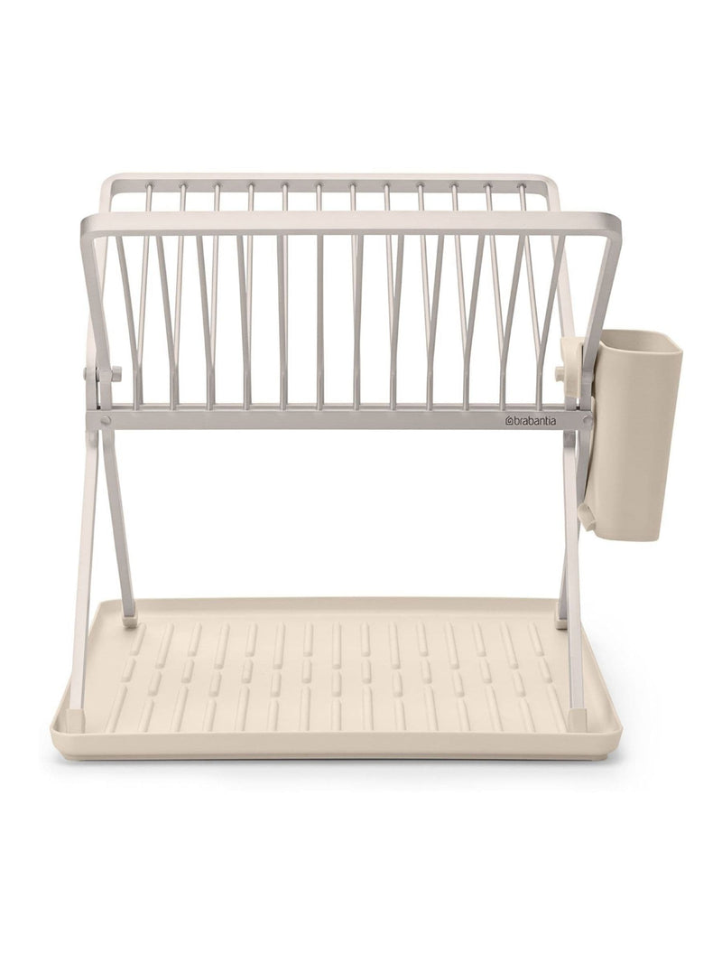 Brabantia dish drying rack foldable with drip tray (British brand)