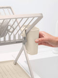 Brabantia dish drying rack foldable with drip tray (British brand)