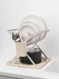 Brabantia dish drying rack foldable with drip tray (British brand)