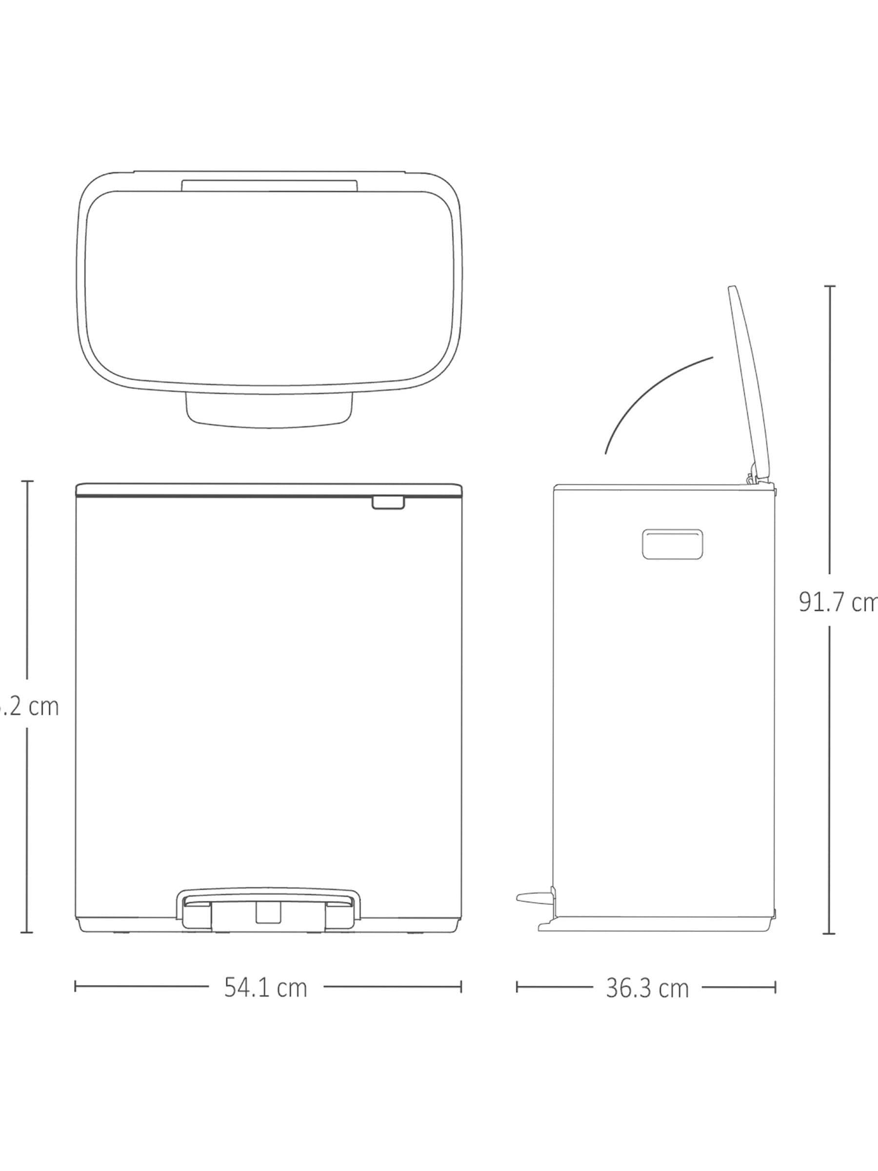 Brabantia soft grey Bo pedal bin 60L, UK version