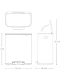 Brabantia soft grey Bo pedal bin 60L, UK version