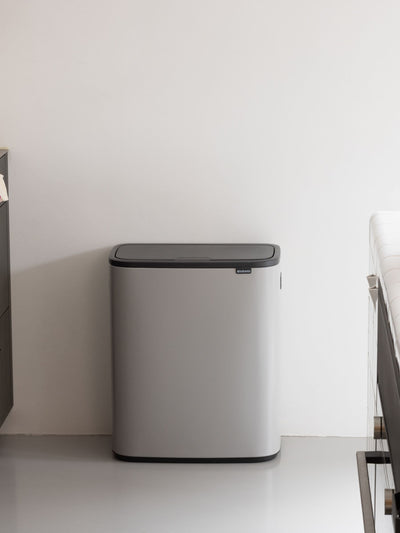 Next Brabantia Bo Touch Bin Soft Grey Waste Bin 60 Litre- Buy online at McGrocer