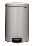 Brabantia Soft Grey NewIcon pedal bin 20L, imported from the UK