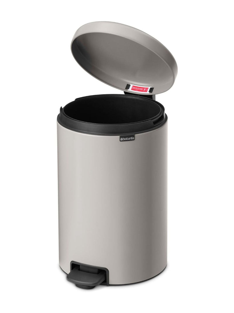 Brabantia Soft Grey NewIcon pedal bin 20L, imported from the UK