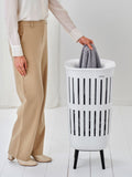 Brabantia Collect-It white laundry basket 55L - British product