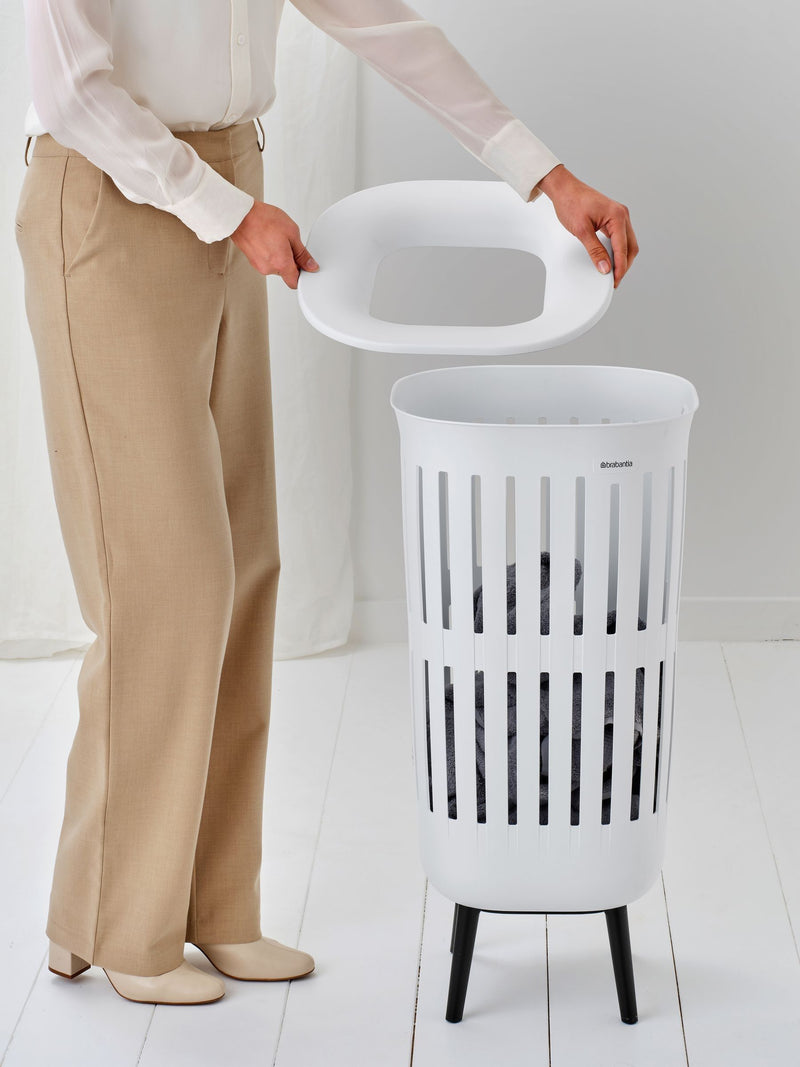 Brabantia Collect-It white laundry basket 55L - British product