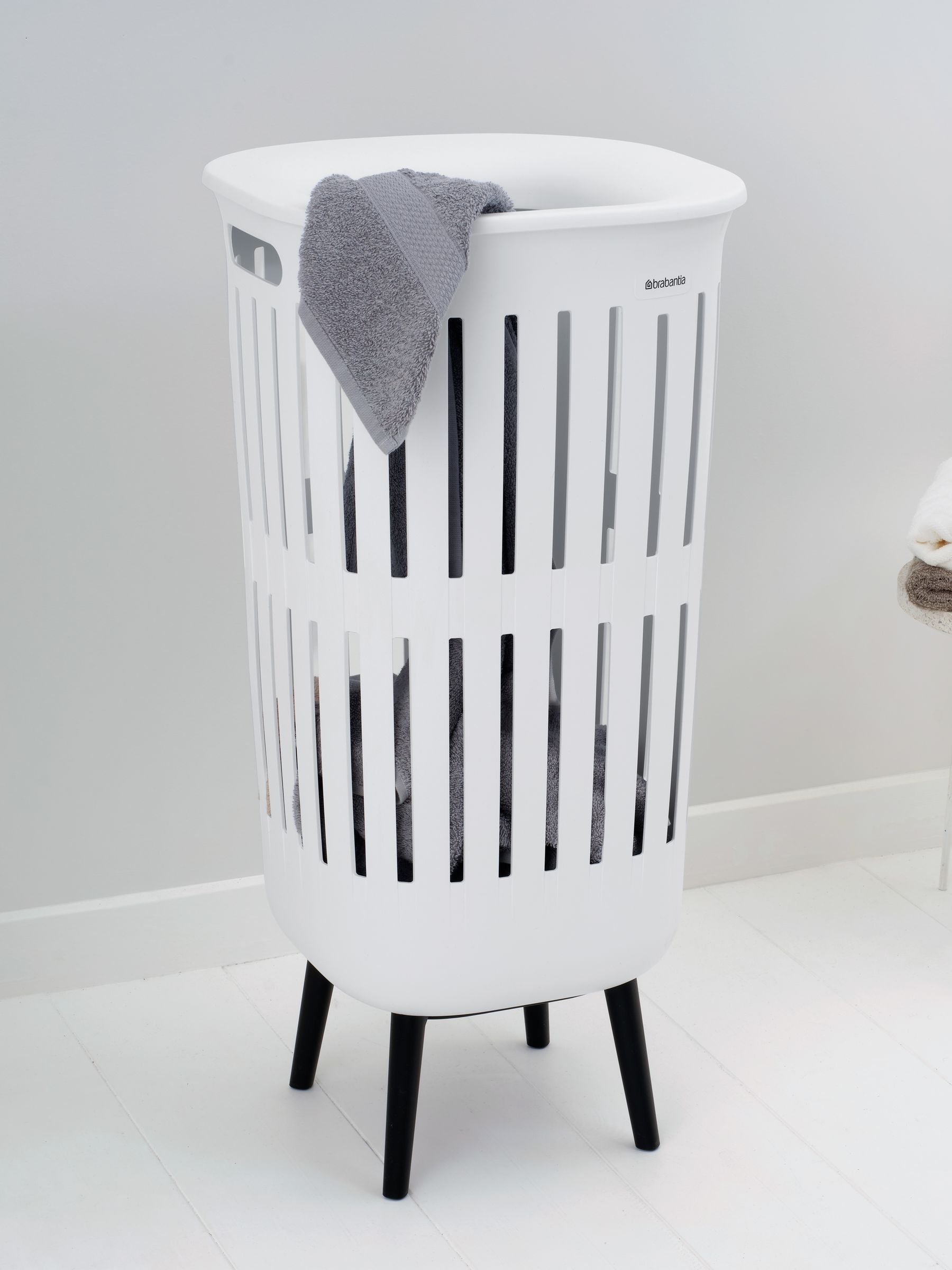 Brabantia Collect-It white laundry basket 55L - British product