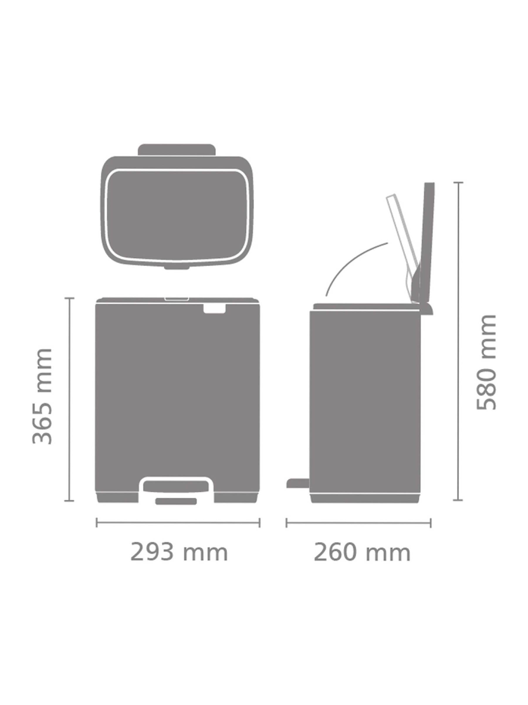 Brabantia pedal bin lilac pink 12L - British product