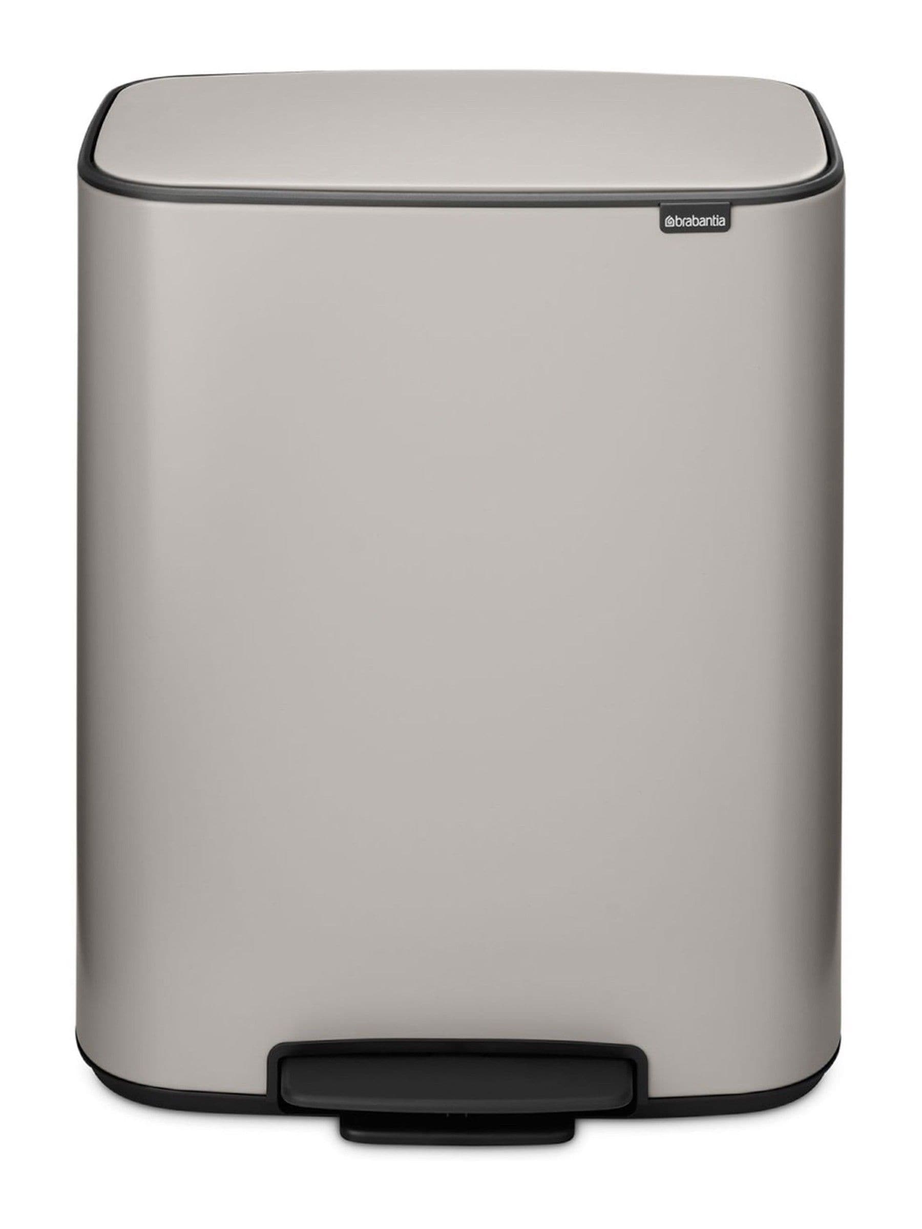 Brabantia Bo Pedal Bin Soft Grey 30 litre waste separation bin, UK version
