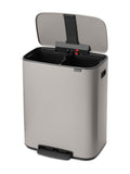 Brabantia Bo Pedal Bin Soft Grey 30 litre waste separation bin, UK version