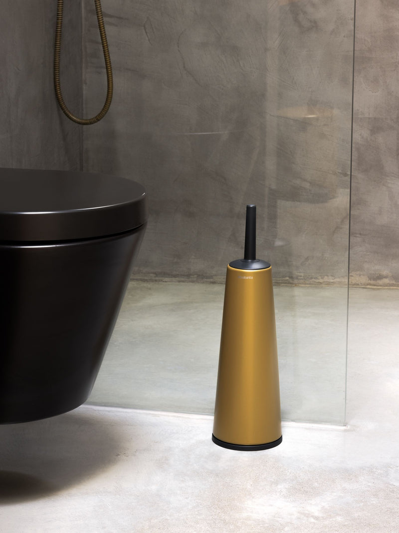 Brabantia Warm Gold ReNew Toilet Brush and Holder, imported from the UK