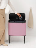 Brabantia Bo Touch Bin Lilac Pink 23+11L, UK version