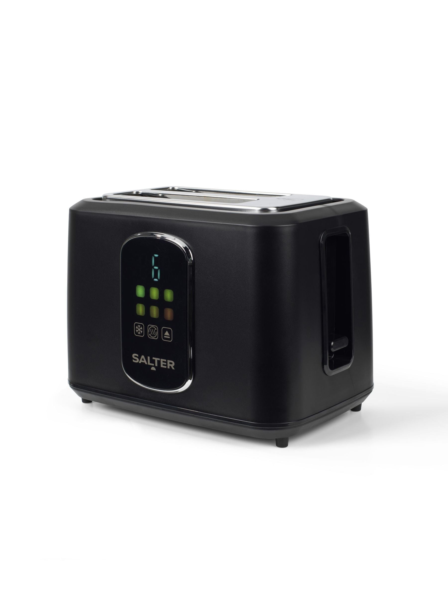 Salter black digital 2-slice toaster, imported from the UK