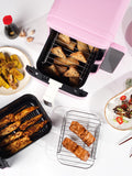 Salter VertiCook stackable air fryer 9L pink, imported from the UK