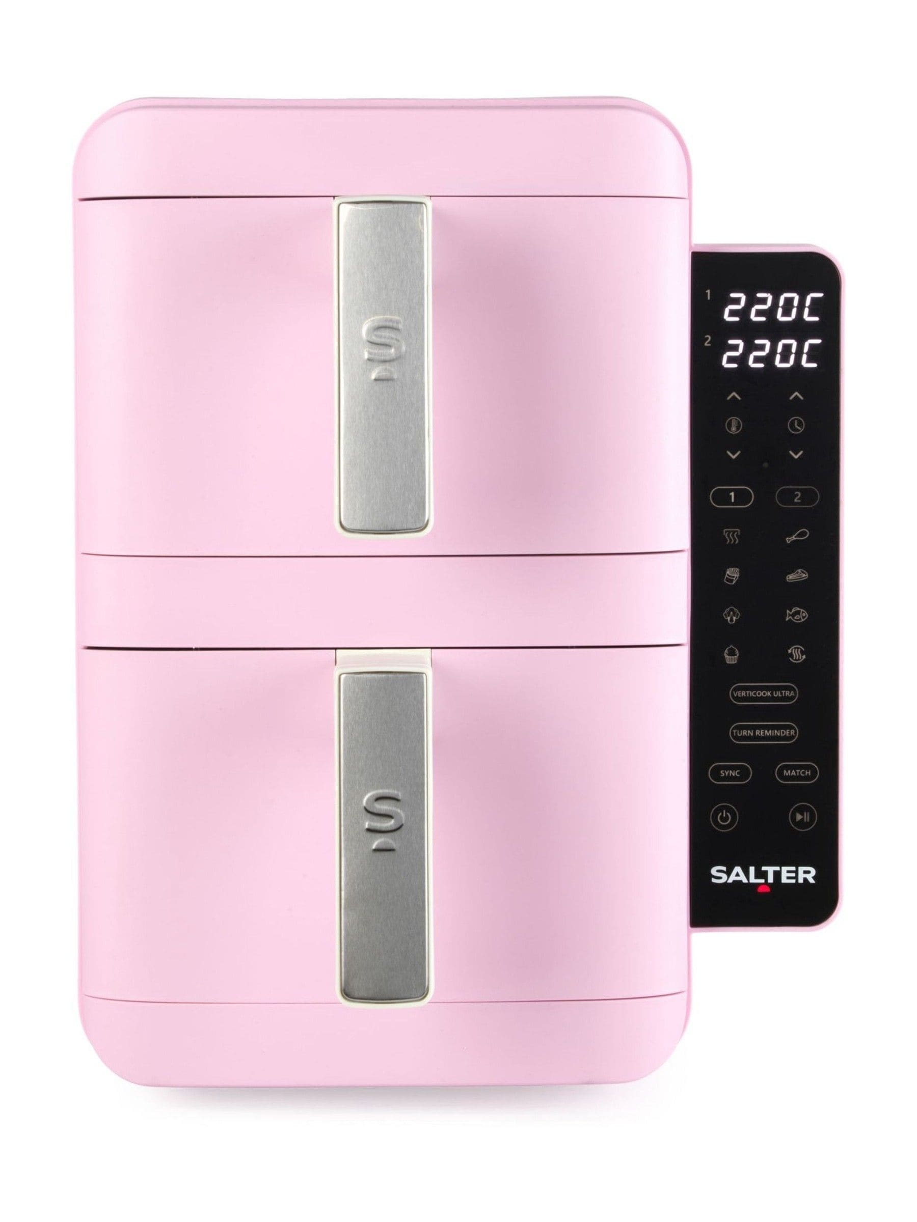 Salter VertiCook stackable air fryer 9L pink, imported from the UK