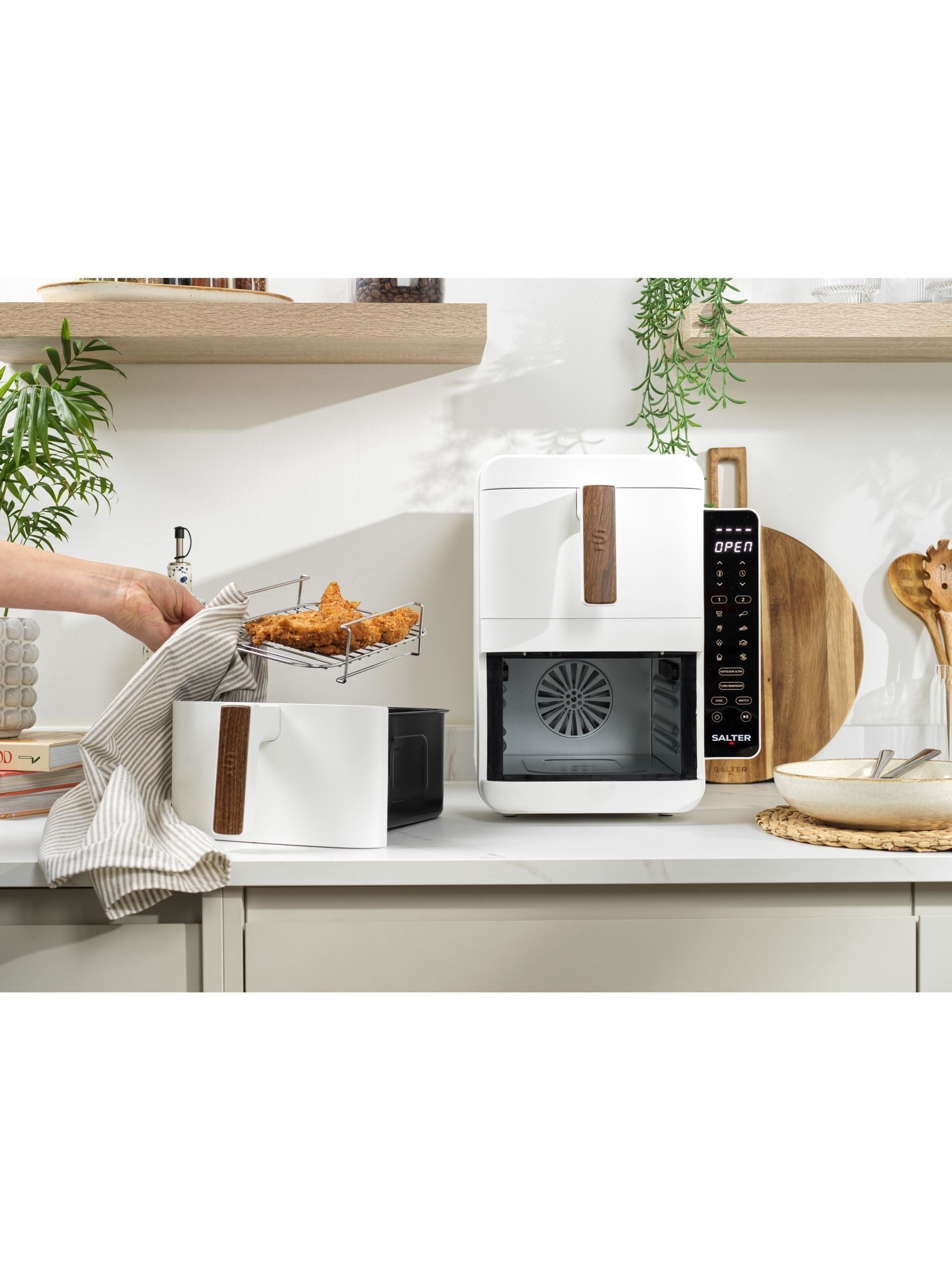 Salter black Toronto stackable air fryer 9L, UK version