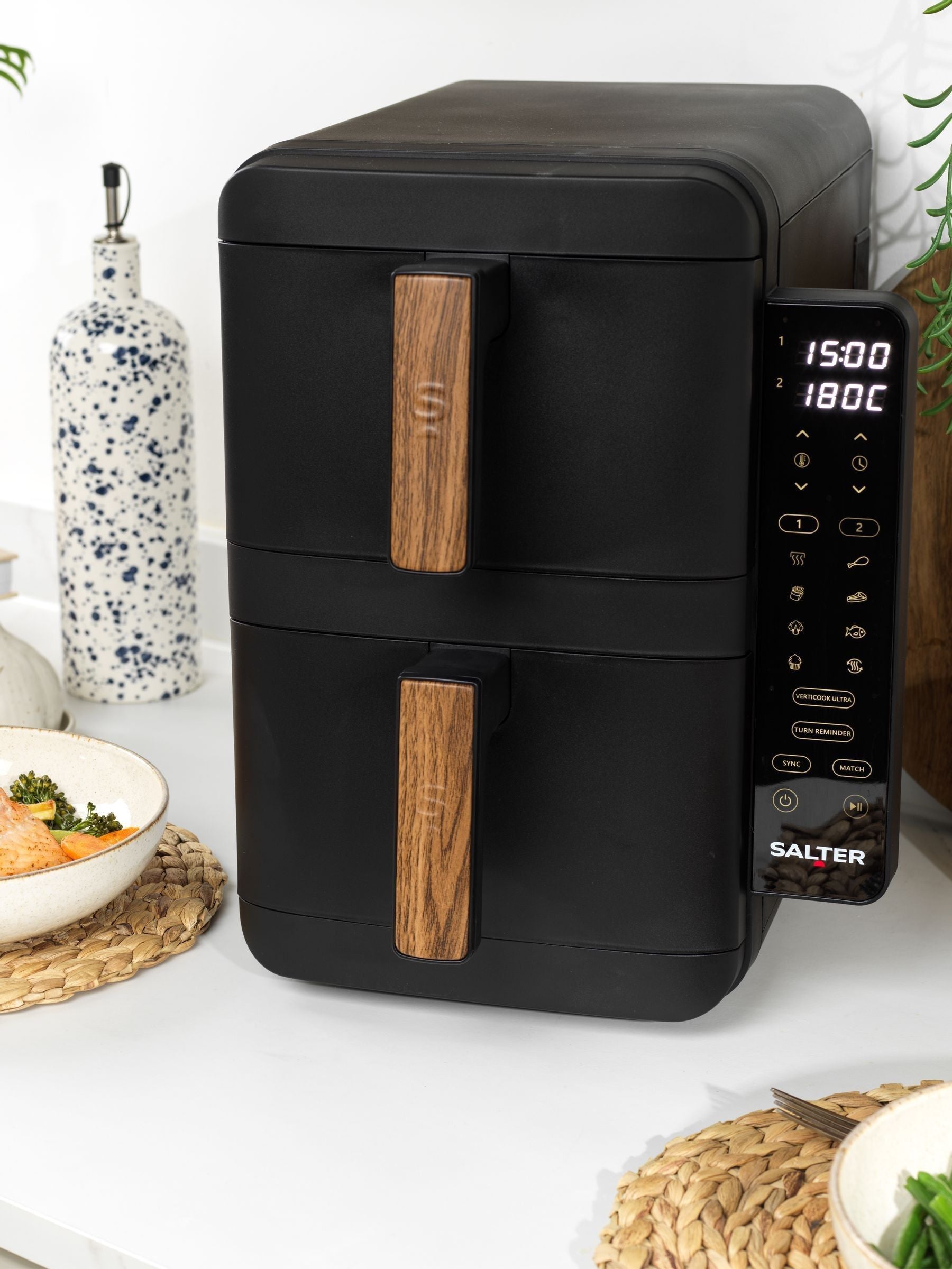 Salter stackable air fryer 9L black, UK version